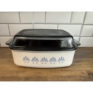 WEST BEND Vintage Slow Cooker 4 QT: Replacement Blue Floral Pot/Pan W/Lid